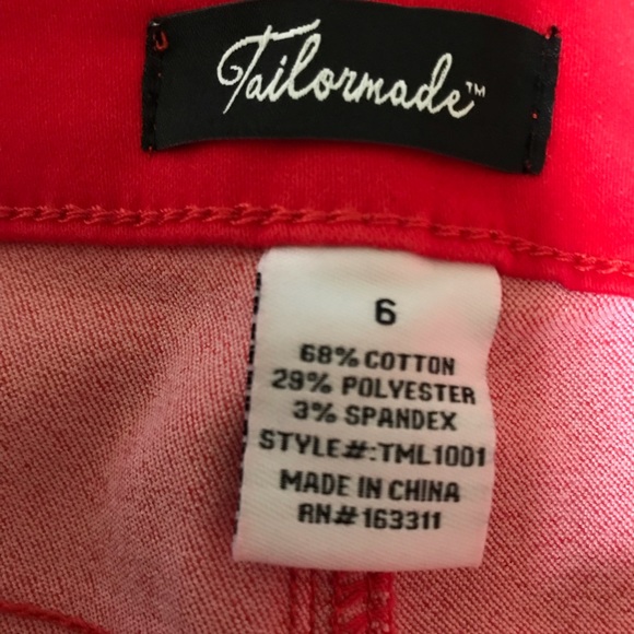 Tailormade Red Skinny Jeans - Picture 2 of 5